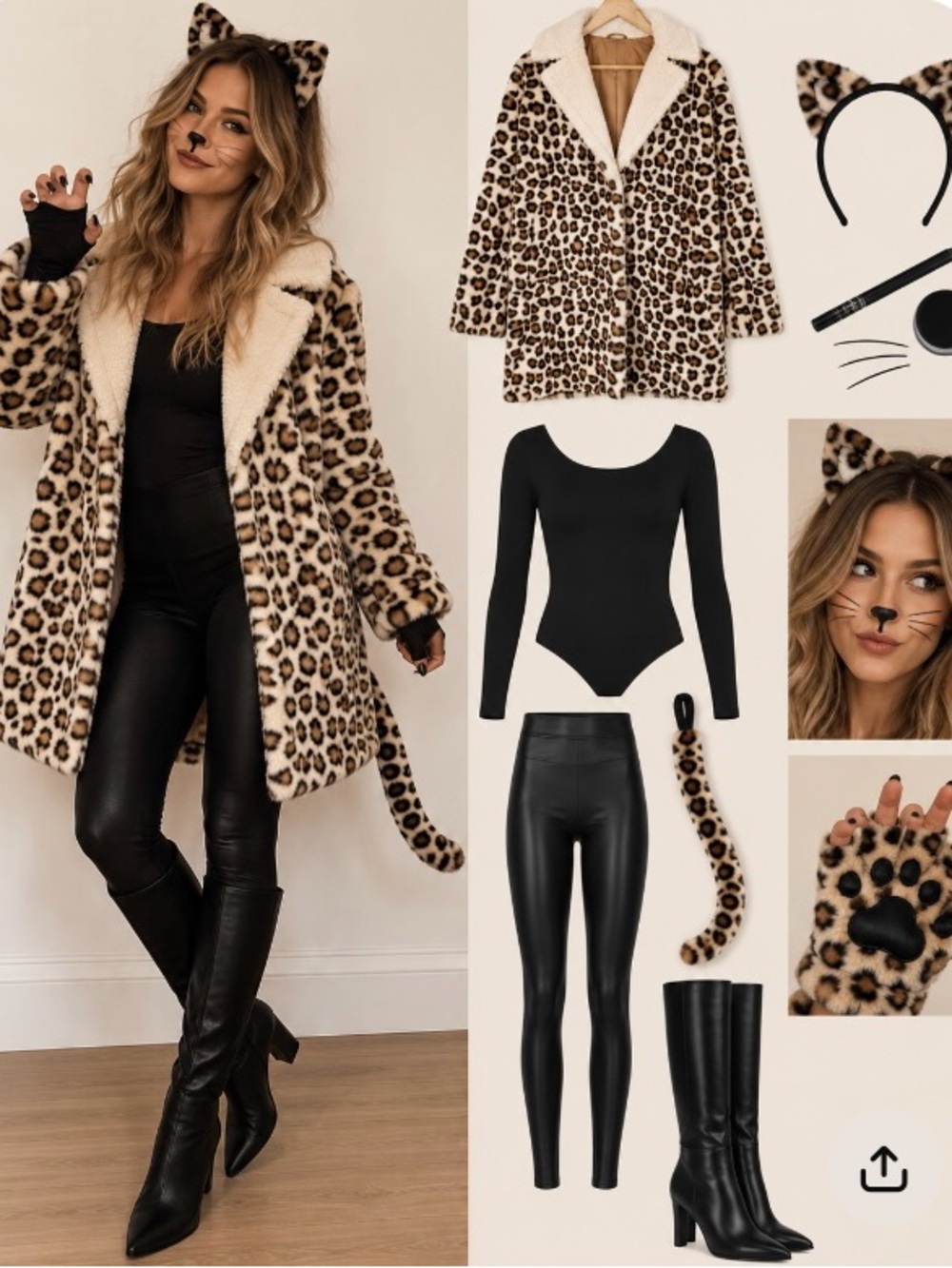 🎃 Gap Faux Fur Cheetah Print Long Coat 🎃